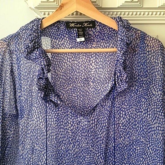 Winter Kate - Vintage Design Silk Boho Flowy Tunic Top (US S) - Picture 2 of 6